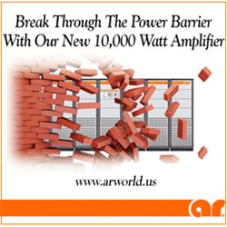 10000 Watt CW, 80 - 1000 MHz Solid-State Amplifier: Model 10000W1000A